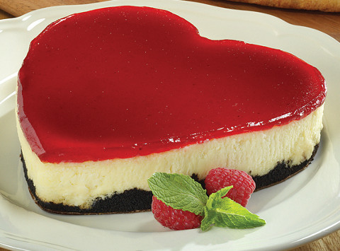HEART-SHAPED CHEESE CAKE-