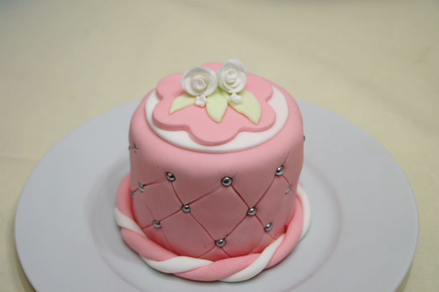 Mini Fondant Birthday Cake 