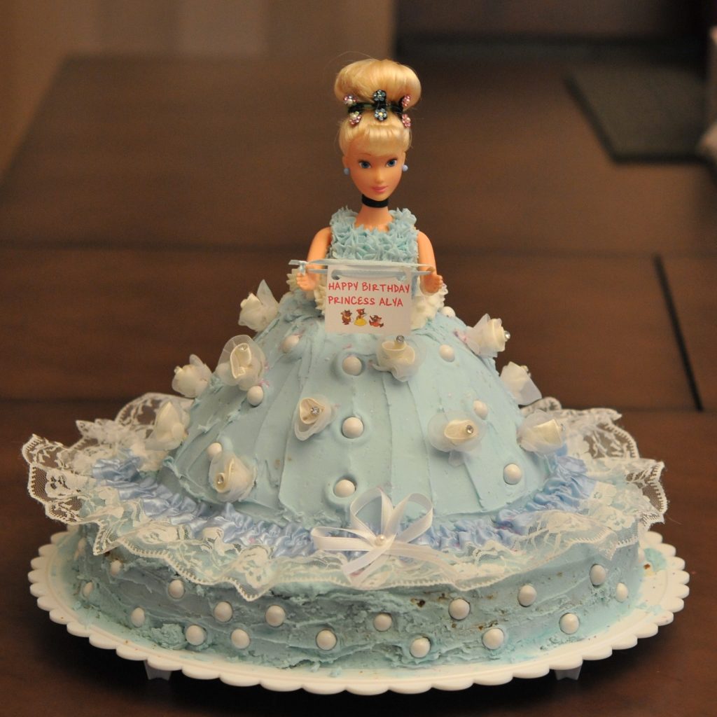 Cinderella themed birthday cake