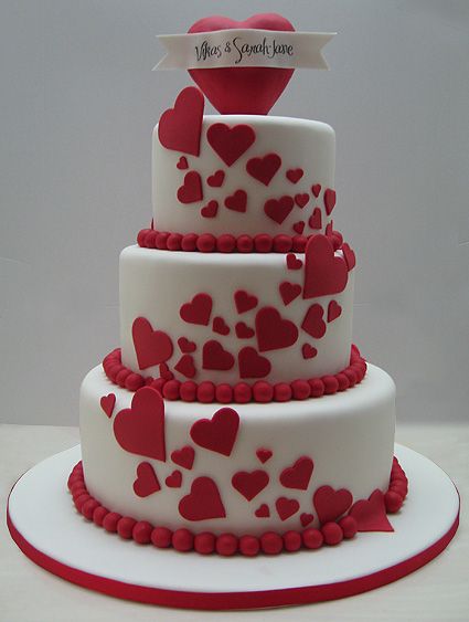 ROMANTIC WEDDING CAKE THEMED-VALENTINES DAY