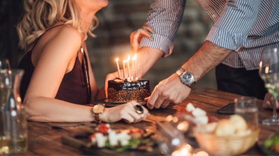 Midnight Blue Birthday Cake