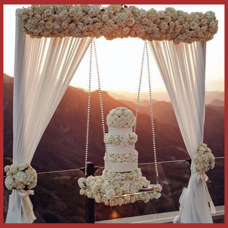 Hanging Wedding Cake | Suspended wedding cake, Hanging cake, Wedding  decorations