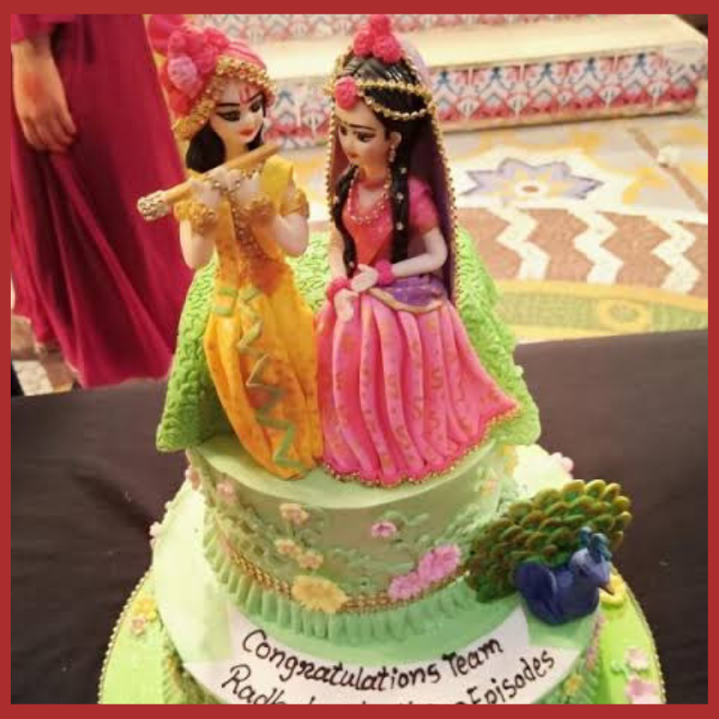 A fresh fruit cake with custard filling for kanha ji's birthday 🙏🏻🙏🏻  #freshfruit #freshfruitcake #designercakes #customisedcakes… | Instagram